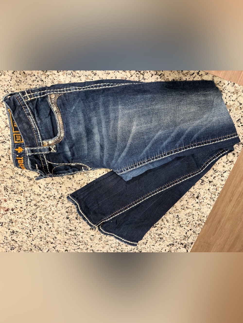 Rock Revival Women's Dark & Faded Blue Skinny Cut Jeans 30